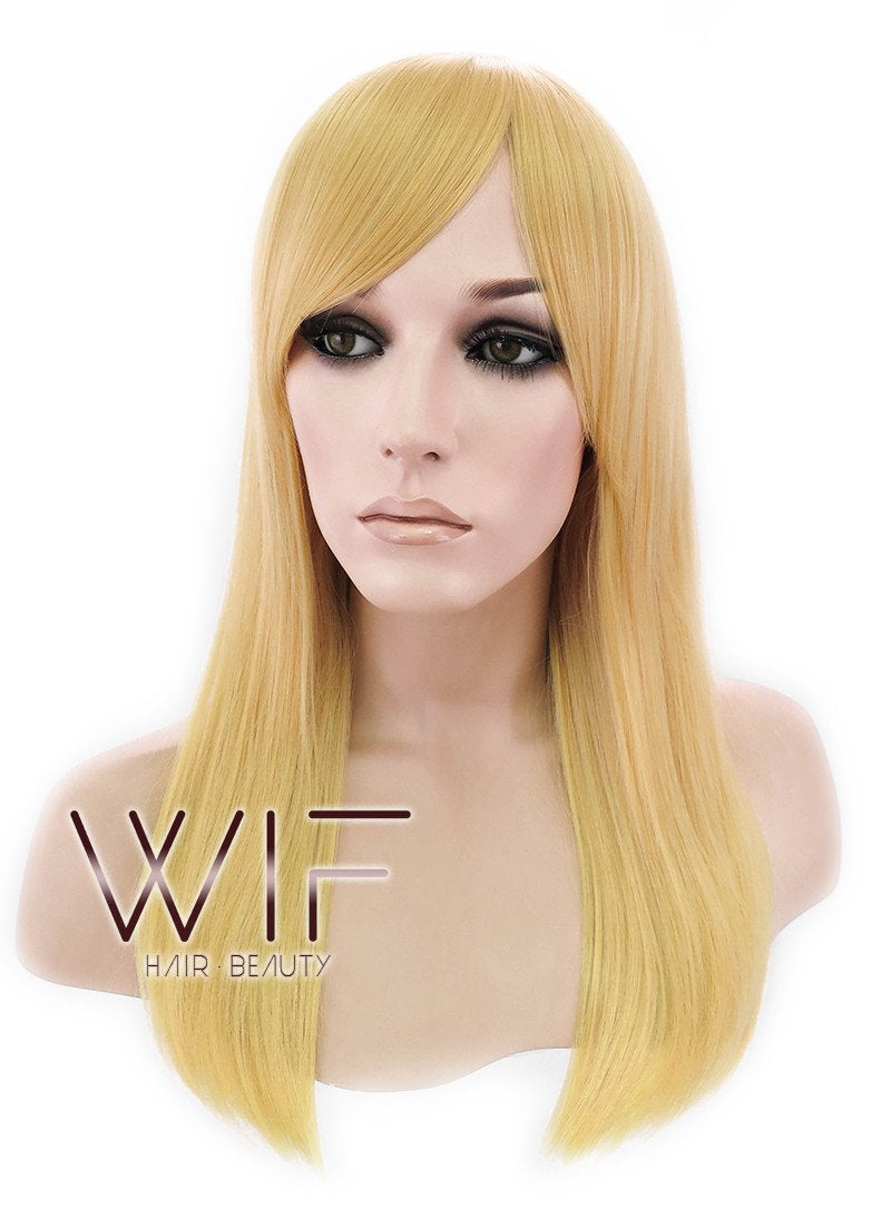 20" Straight Yellow Blonde Synthetic Wig PL353A