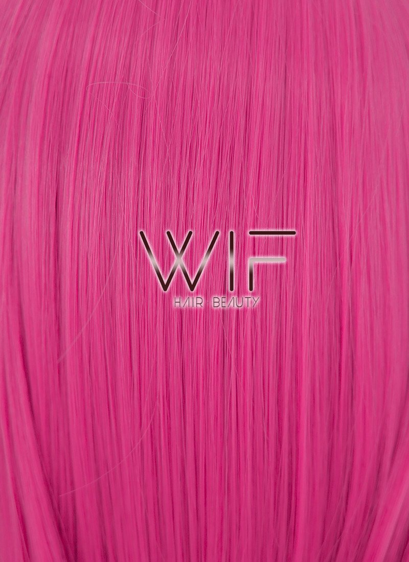 24" Straight Magenta Synthetic Wig PL370