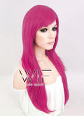 24" Straight Magenta Synthetic Wig PL370