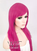 24" Straight Magenta Synthetic Wig PL370