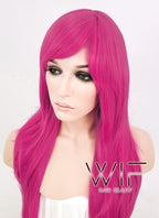 24" Straight Magenta Synthetic Wig PL370