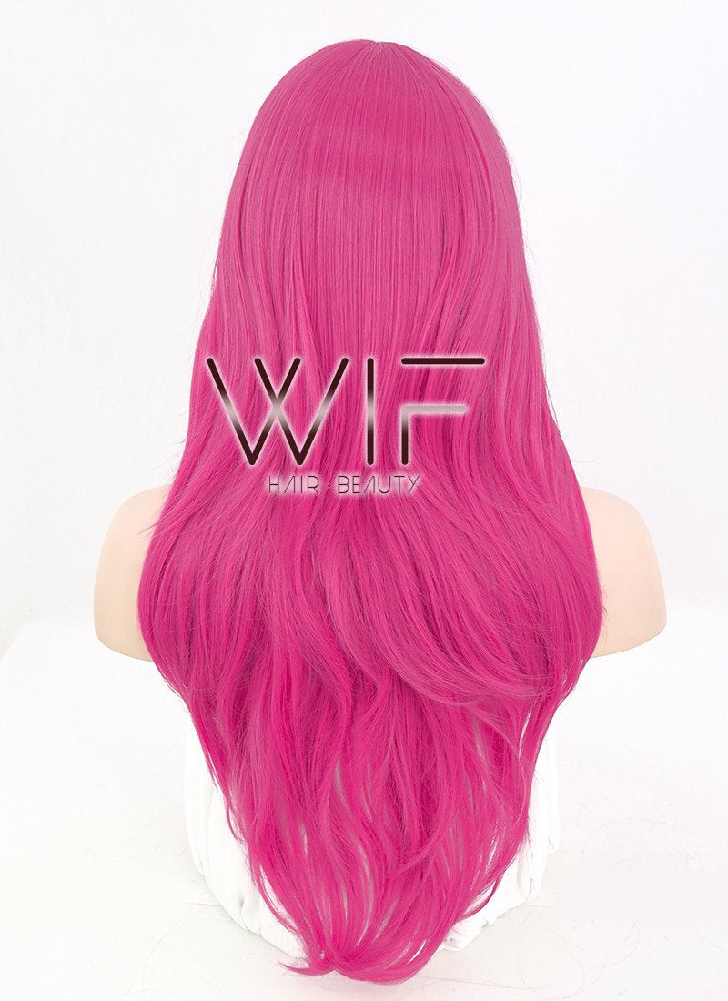 24" Straight Magenta Synthetic Wig PL370