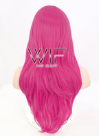 24" Straight Magenta Synthetic Wig PL370