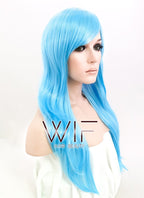 24" Wavy Light Blue Synthetic Wig PL376