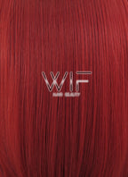 24" Straight Red Synthetic Wig PL377