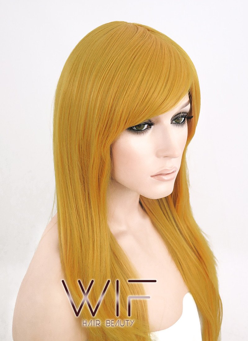 24" Wavy Gloden Blonde Synthetic Wig PL378