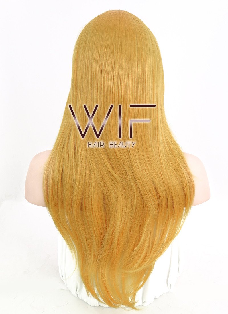 24" Wavy Gloden Blonde Synthetic Wig PL378