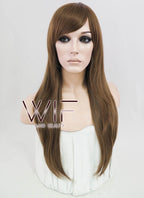 24" Straight Brown Synthetic Wig PL381