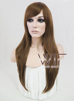 24" Straight Brown Synthetic Wig PL381