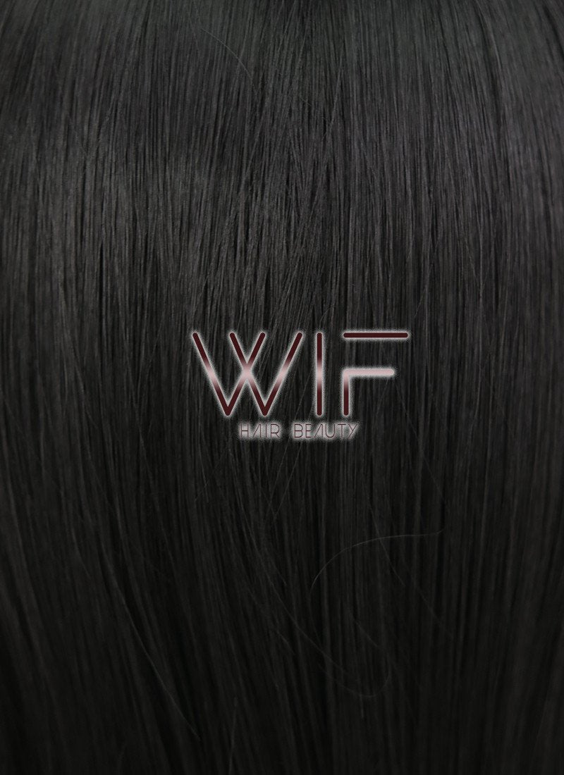 24" Straight Black Synthetic Wig PL382