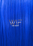 24" Long Wavy Blue Fashion Synthetic Hair Wig PL383