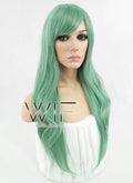 24" Straight Ash Green Synthetic Wig PL385