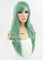 24" Straight Ash Green Synthetic Wig PL385