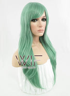 24" Straight Ash Green Synthetic Wig PL385