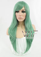 24" Straight Ash Green Synthetic Wig PL385
