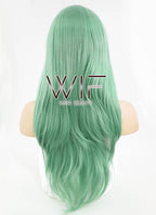 24" Straight Ash Green Synthetic Wig PL385
