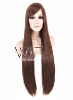 31" Straight Brown Synthetic Wig PL395
