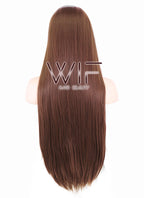 31" Straight Brown Synthetic Wig PL395