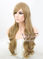 25" Wavy Dark Blonde Synthetic Wig PL457