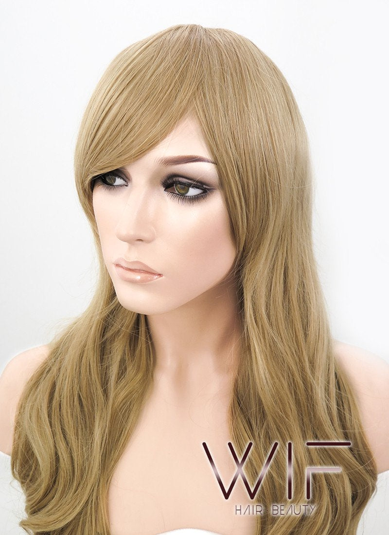 25" Wavy Dark Blonde Synthetic Wig PL457