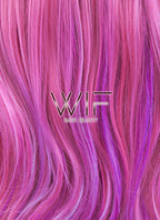 33" Wavy Purple Mixed Pink Synthetic Wig PL463