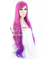 33" Wavy Purple Mixed Pink Synthetic Wig PL463