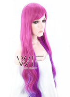 33" Wavy Purple Mixed Pink Synthetic Wig PL463