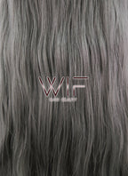 24" Wavy Mixed Grey Synthetic Wig PL467