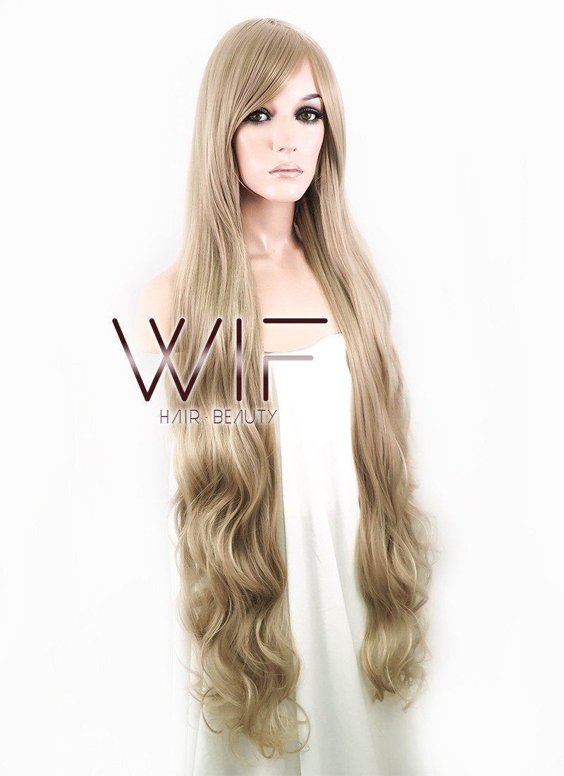 35" Wavy Medium Blonde Synthetic Wig PL471