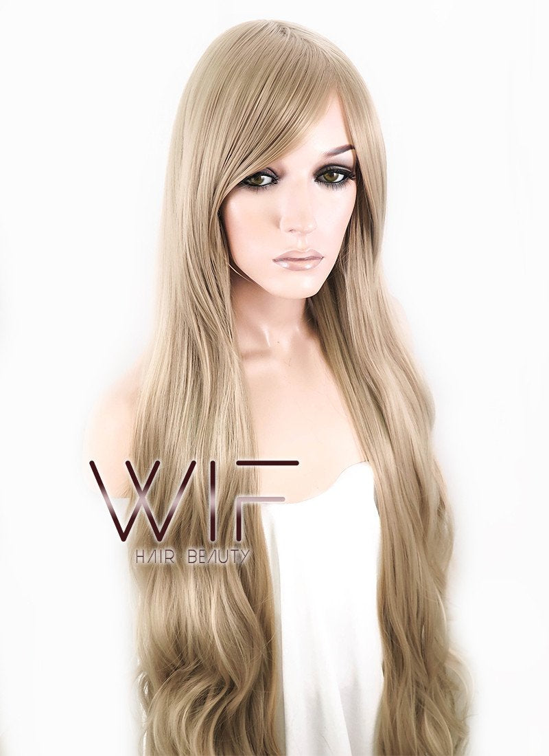 35" Wavy Medium Blonde Synthetic Wig PL471