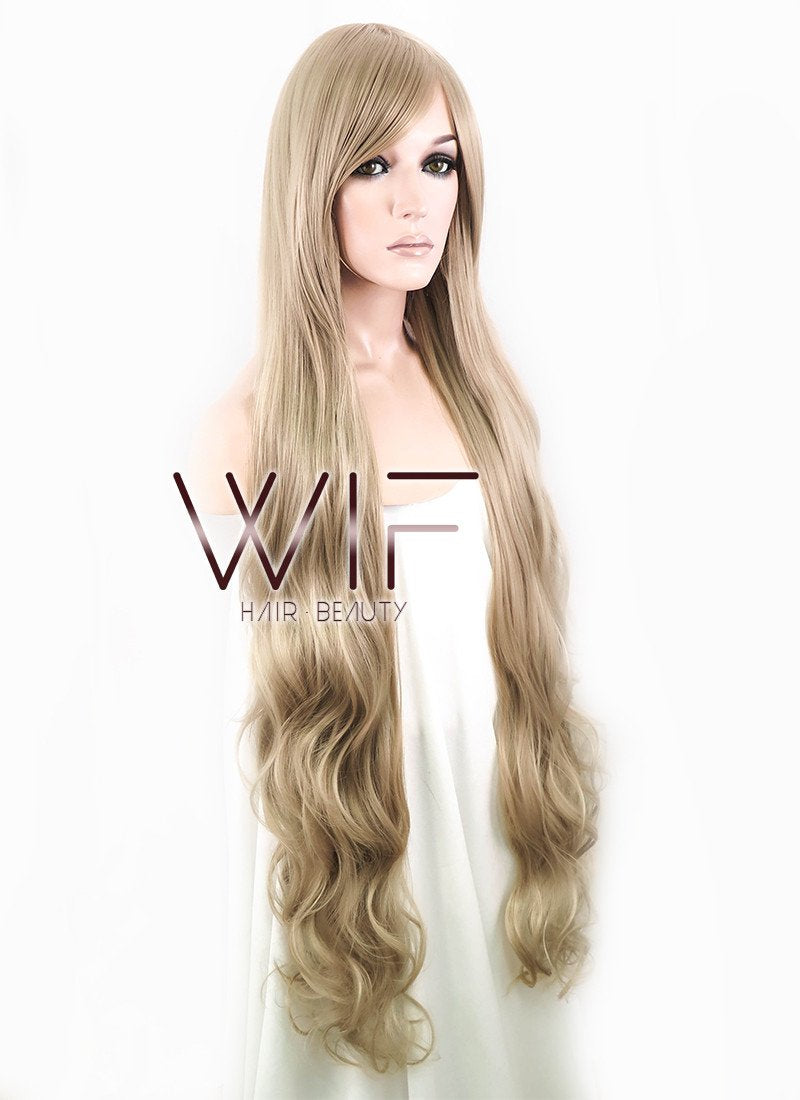 35" Wavy Medium Blonde Synthetic Wig PL471