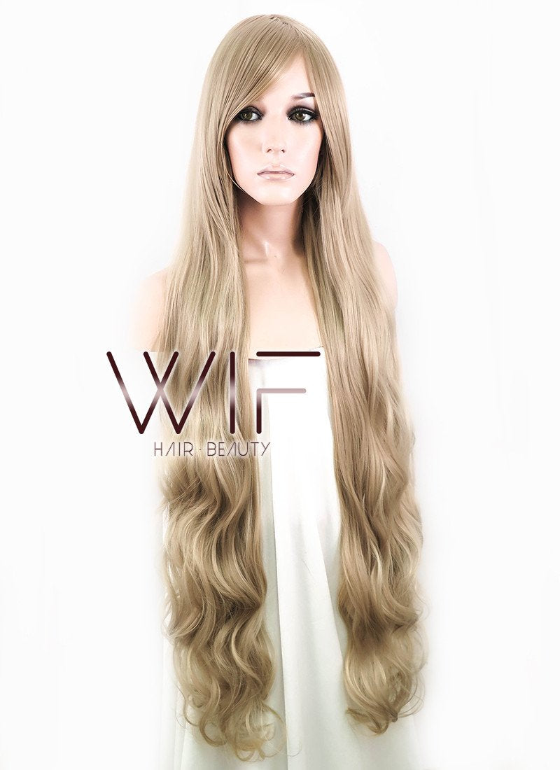 35" Wavy Medium Blonde Synthetic Wig PL471