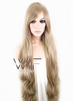 35" Wavy Medium Blonde Synthetic Wig PL471