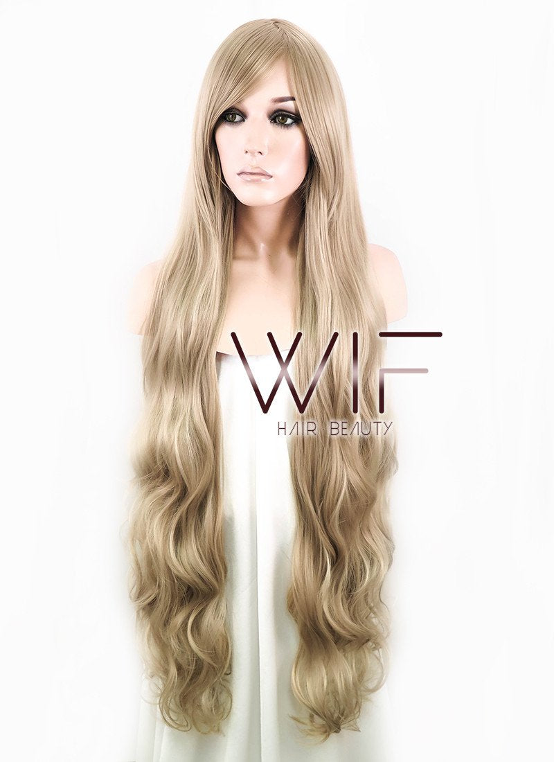 35" Wavy Medium Blonde Synthetic Wig PL471
