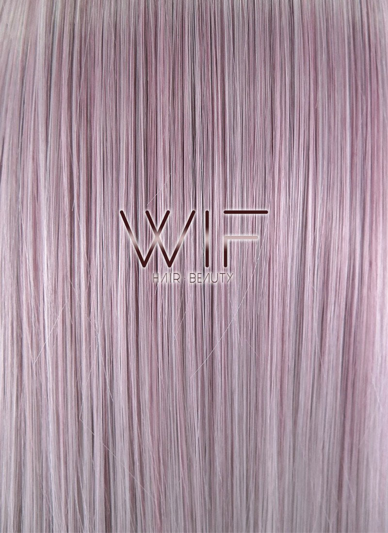 28" Straight Purple Grey Ombre Synthetic Wig PL473