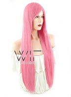 31" Straight Pink Synthetic Wig PL008