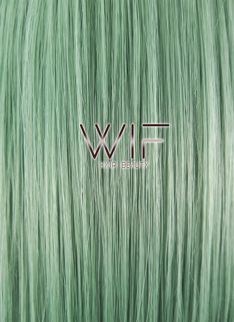 31" Wavy Green Synthetic Wig PL025
