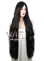 39" Wavy Black Synthetic Wig PL027A