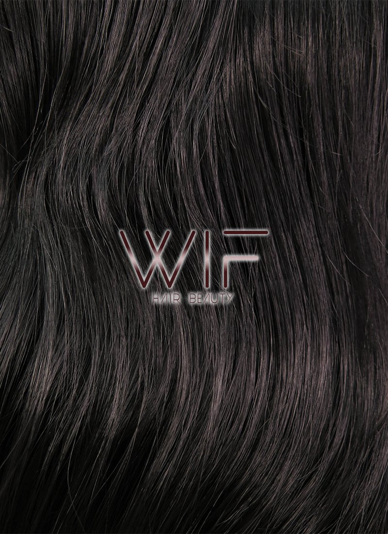 39" Wavy Black Synthetic Wig PL027A