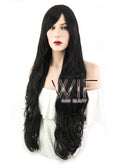 31" Wavy Black Synthetic Wig PL027