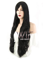 31" Wavy Black Synthetic Wig PL027