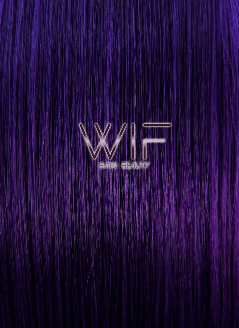 31" Wavy Dark Purple Synthetic Wig PL030