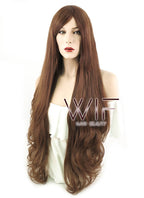 31" Wavy Dark Brown Synthetic Wig PL034