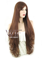 31" Wavy Dark Brown Synthetic Wig PL034
