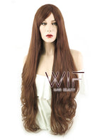 31" Wavy Dark Brown Synthetic Wig PL034