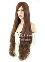31" Wavy Dark Brown Synthetic Wig PL034