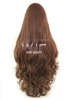 31" Wavy Dark Brown Synthetic Wig PL034