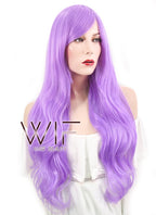 31" Wavy Light Purple Synthetic Wig PL154