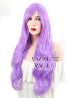 31" Wavy Light Purple Synthetic Wig PL154
