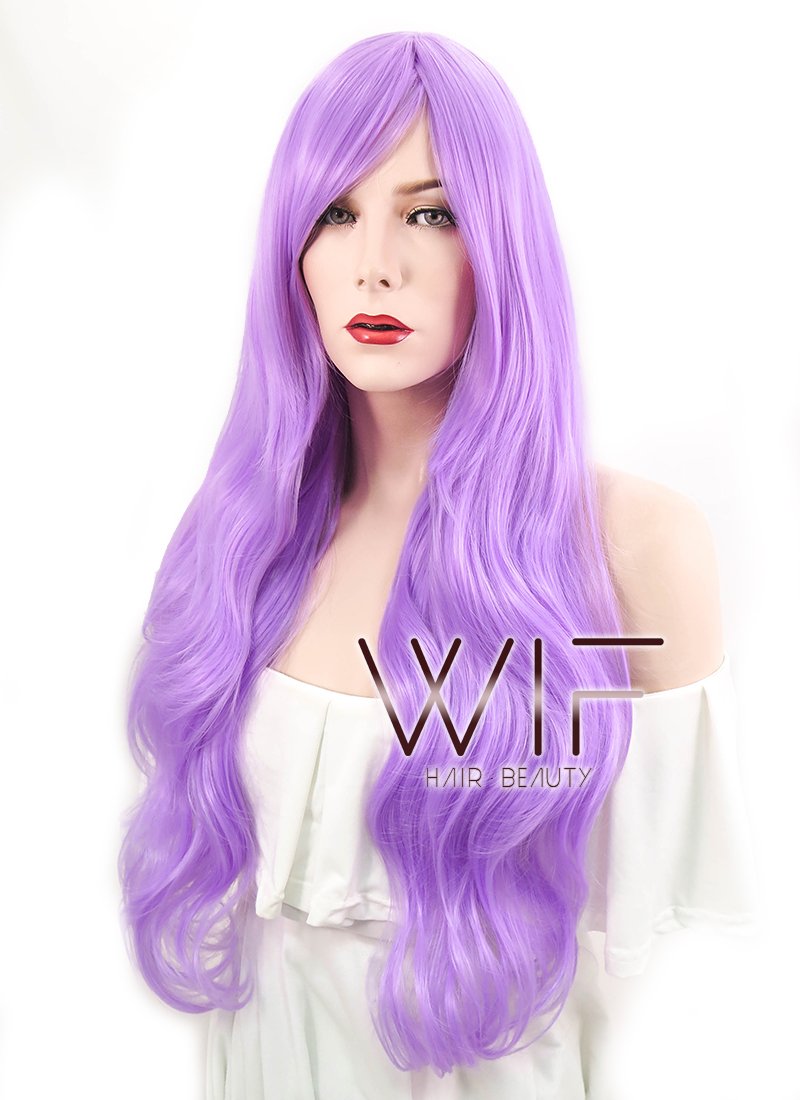 31" Wavy Light Purple Synthetic Wig PL154